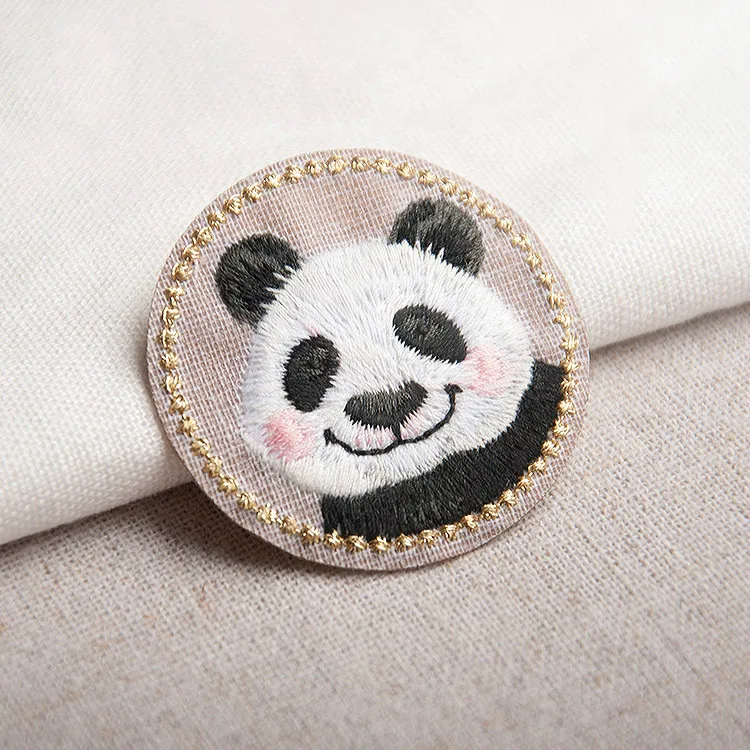 

1Pcs Panda Cat Rabbit Embroidery Iron On Sew On Patches For Clothing Applique DIY Hat Coat Dress Pants Accessories Cloth Sticker
