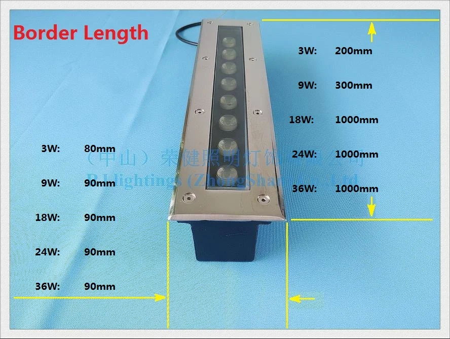 led under ground light buried lamp rectangle (5)