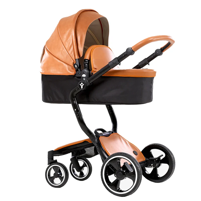 2017-New-European-Luxury-Baby-Stroller-High-View-Prams-Folding-Poussette-Kinderwagen-bebek-arabas (1)