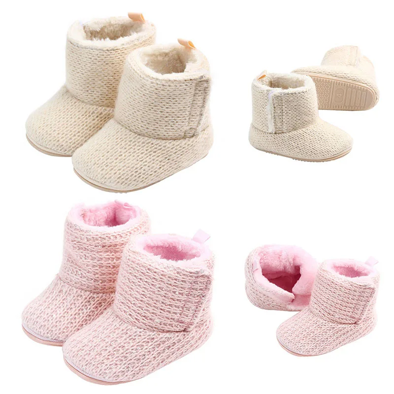 Winter Baby Boots Newborn Baby Girls Shoes 0 12M Warm Plus Velvet Snow
