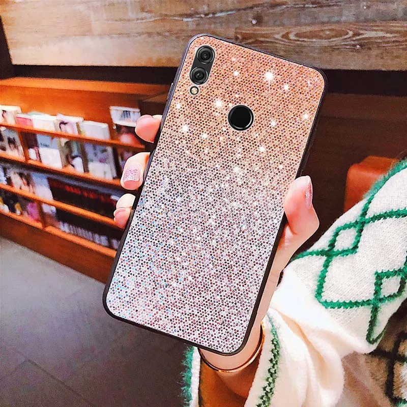 

Gradient Sequins Case For Huawei Y7 Y6 Pro Prime Y9 2019 P Smart P30 P20 Lite Pro Nova 4 3i 3 Honor 20 8X 8C Glitter Bling Cover