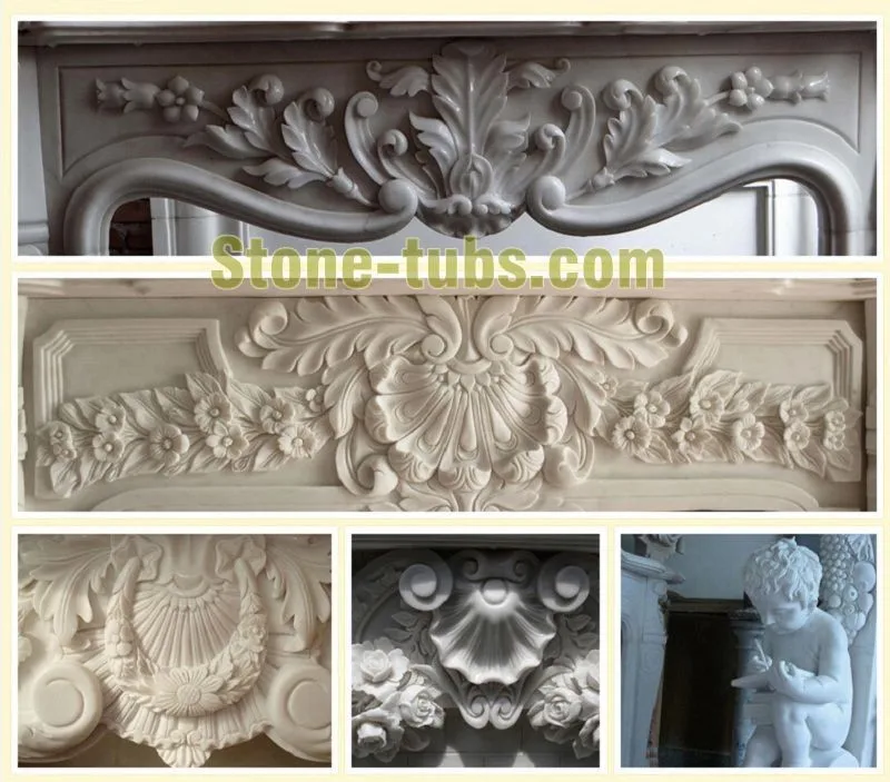 How To Build Fireplace Mantel White Marble Carving Fireplace