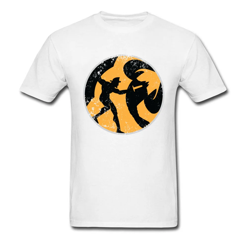 Prevalent Gladiator Geek Short Sleeve T-Shirt Summer/Autumn O Neck Pure Cotton Tops T Shirt for Men Tshirts 3D Printed Gladiator white