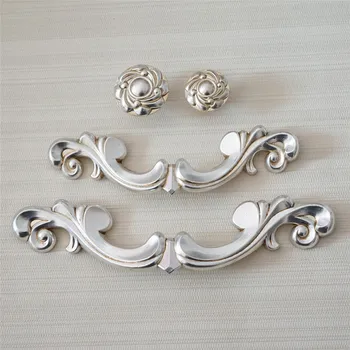 

3.75'' 5'' Antique Silver Dresser Pull Knob Kitchen Cabinet Handle Knobs Shabby Chic Drawer Knob Pull Handles Furniture Handles