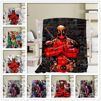 

Hot Selling Custom Deadpool Blanket TR/ Flannel Fleece Fabric Blanket New Year Decoration Comfortable Warm Super Soft Bedroom