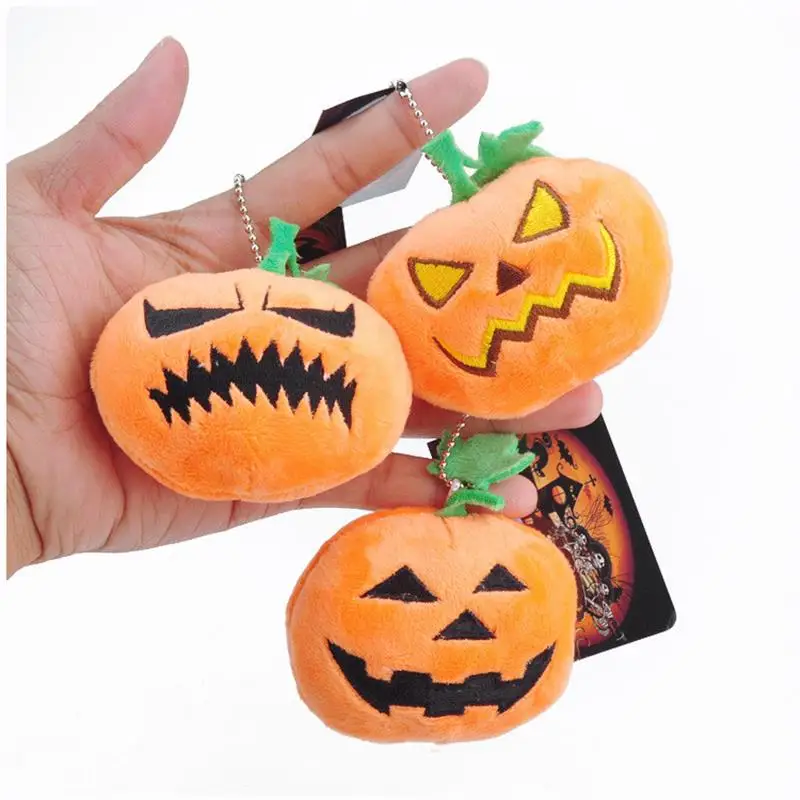 

small pendant keychains Plush toy Halloween Christmas Gifts Pumpkin Plush stuffed Doll Toys For Kids stuffed doll Halloween Gift