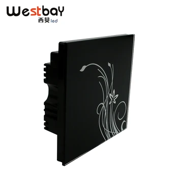 

Westbay 1 Gang 2 Way Touch Switch Black Color Damp Proof Panel Wall Switch AC110-260V High Quality Tempered Glass Light Switch
