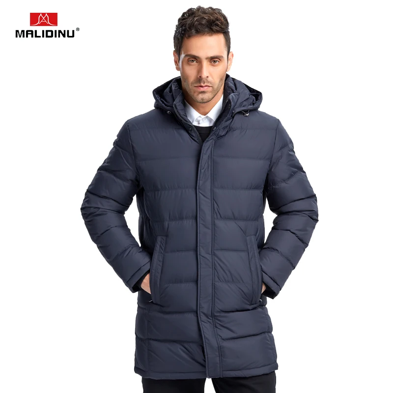  MALIDINU 2019 New Men Down Jacket Winter Down Coat Parka 70%White Duck Down Brand Long Thicken Wint - 32837831094