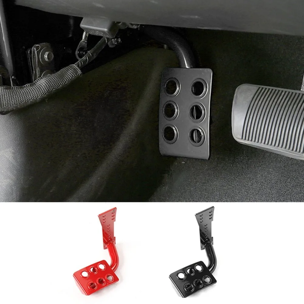 Metal Dead Pedal Pad Left Side Foot Rest Kick Panel Car Vehicle
