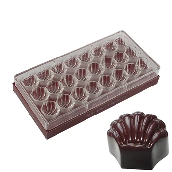 

PC Shell Shape Hard Chocolate Mold 3D Sea Shell Polycarbonate Plastic Clear Ice Jelly Candy Mould