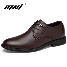 MVVT Más Tamaño Genuino de Cuero Zapatos de Vestir de Moda Punta estrecha Oxfords de Los Hombres de Alta Calidad Zapatos de Los Planos de Los Hombres Zapatos de Los Hombres Sólidos