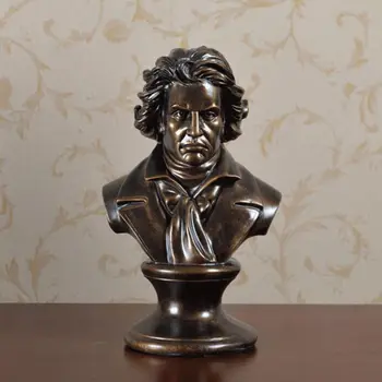 

11.8" Great Musician Beethoven Bust Resin Statue