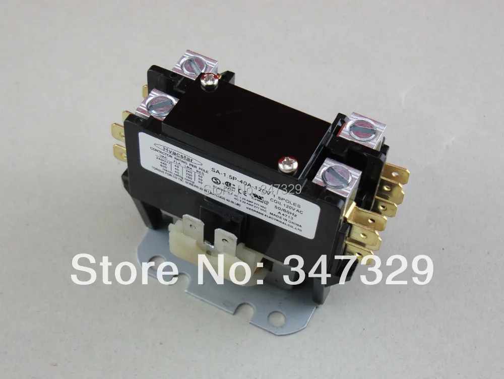 Hvacstar SA-1.5P-40A-120V контактор определенного назначения 1 5 Pole 40FLA 120V AC катушка DP