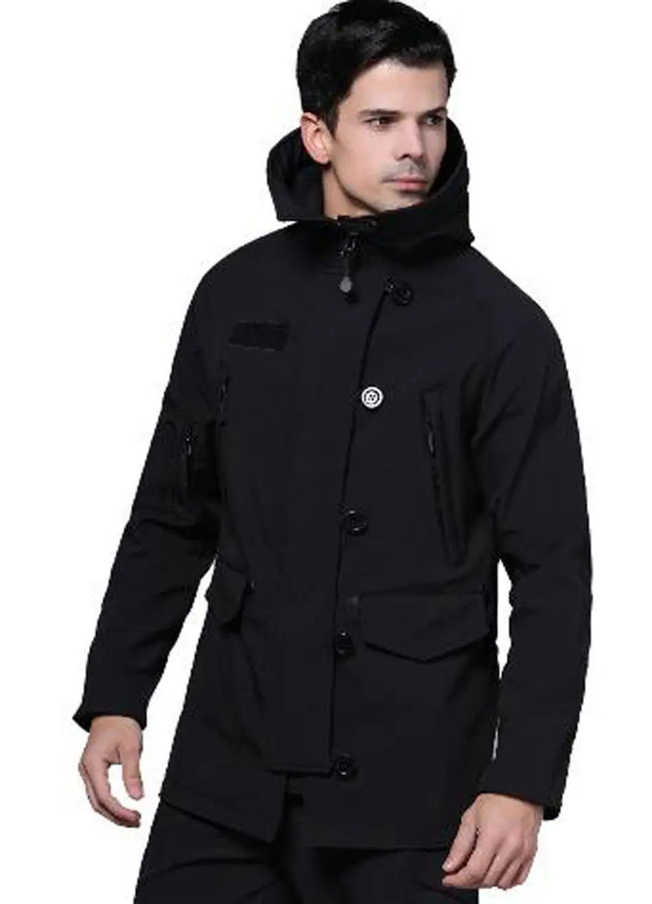 Открытый водонепроницаемый тактический стелс Толстовка N-3B мягкая куртка TAD Sharkskin куртка - Цвет: BLACK