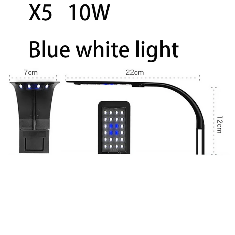style 2 5W/10W/15W Super Slim Aquarium Led Lighting Fish Tank Clip-on LED Plants Grow Light Aquatic Freshwater Lamps Waterproof Lamp - Цвет: style 2
