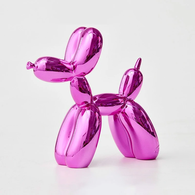 

Rose Balloon Dog American Pop Art Resin Craft Balloon Dog Figurine Statue Valentine Gift, Home Decoration Accessories Modern