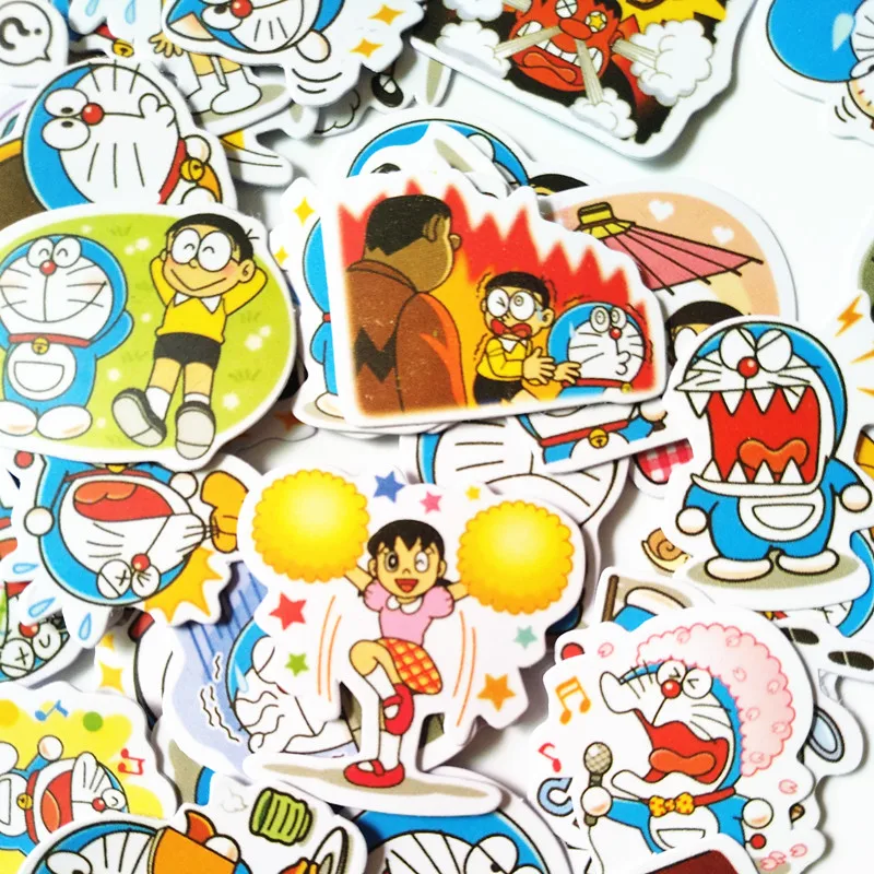 39 шт./пакет креативный kawaii самодельный милый стикер doraemon красивая машина робот