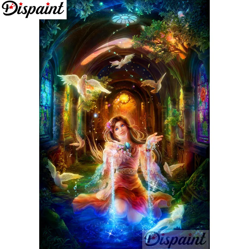 

Dispaint Full Square/Round Drill 5D DIY Diamond Painting "Cartoon fairy" Embroidery Cross Stitch 3D Home Decor A12072