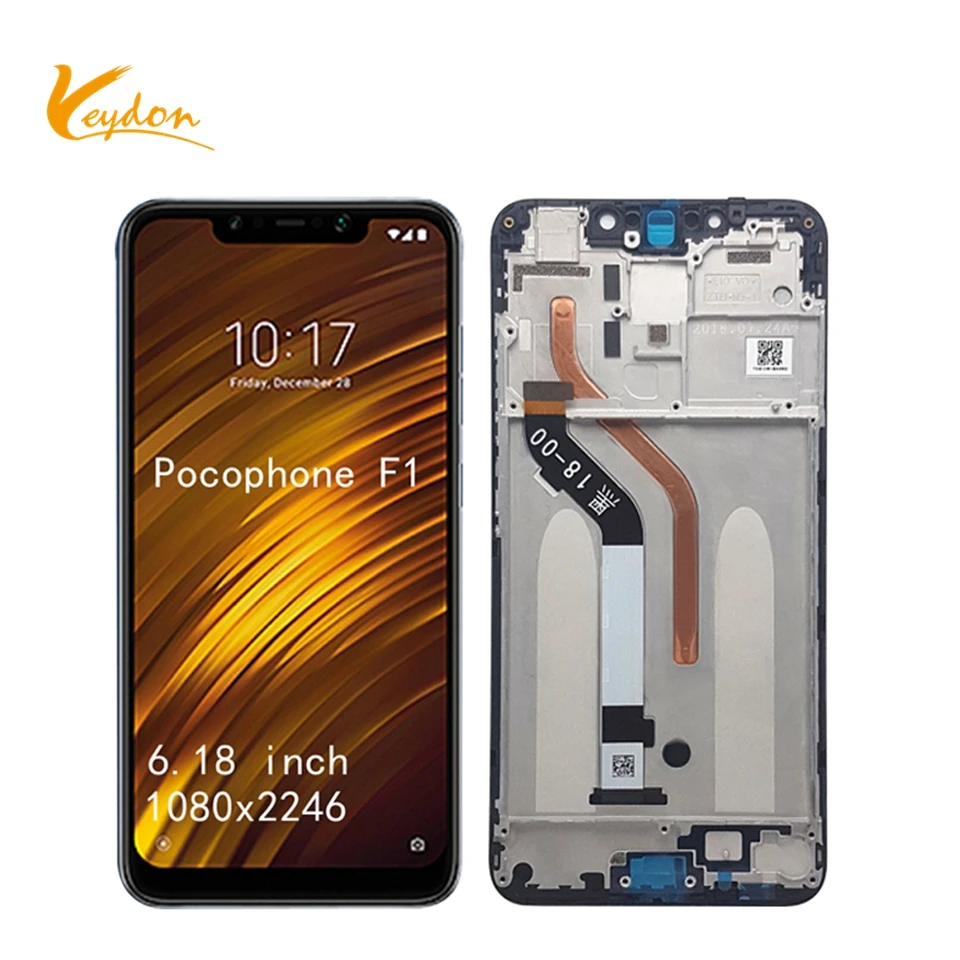 ЖК-дисплей для Pocophone F1 сенсорный экран 6 18 &quotдигитайзер стеклянная панель Замена
