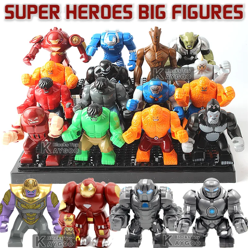 

Super Hero Action Block Hulkbuster Carnage Thanos Batman Venom Iron Monger Whiplash Darkseid Gorilla Grodd Kids Educational Toys