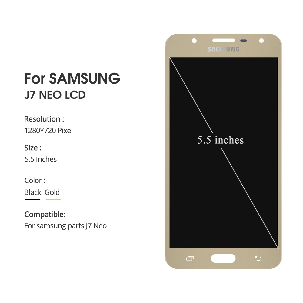 J701f lcd для samsung Galaxy J7 neo J701 J701F J701M кодирующий преобразователь сенсорного экрана в сборе Замена с рамкой кнопка Home