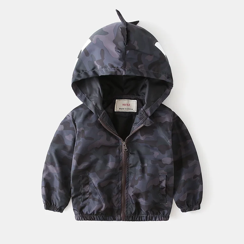 

Camouflage printing children Autumn Boy Small Monster Style Outdoor jacket Hooded cap