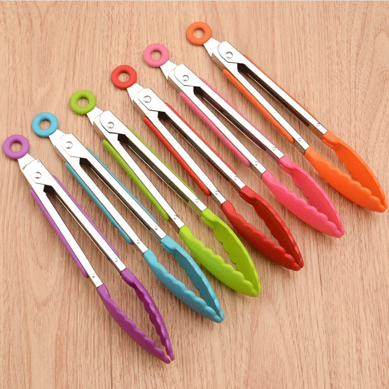 

1 Pc Kitchen Accessories NEW Silicone Kitchen Cooking Salad Serving Stainless Steel Handle Utensil Kitchen Tools