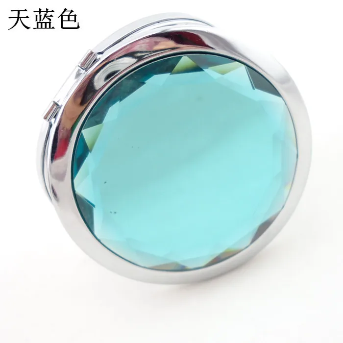 Espelho de Maquiagem Presente do Casamento Mulher Dobrável Espelho Compacto Cristal Metal Bolso Cosmético 100 Pçs - Lote 70mm 13 High Quality Beleza e saúde