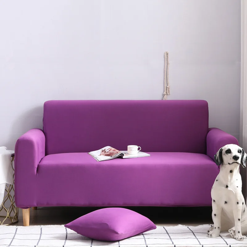 Эластичный чехол на диван 1/2/3/4-Seater Чехлы для кресел Чистый цвет диванных чехлов для диван в гостиной крышка Разноцветный, дополнительно - Цвет: BLN-zi se