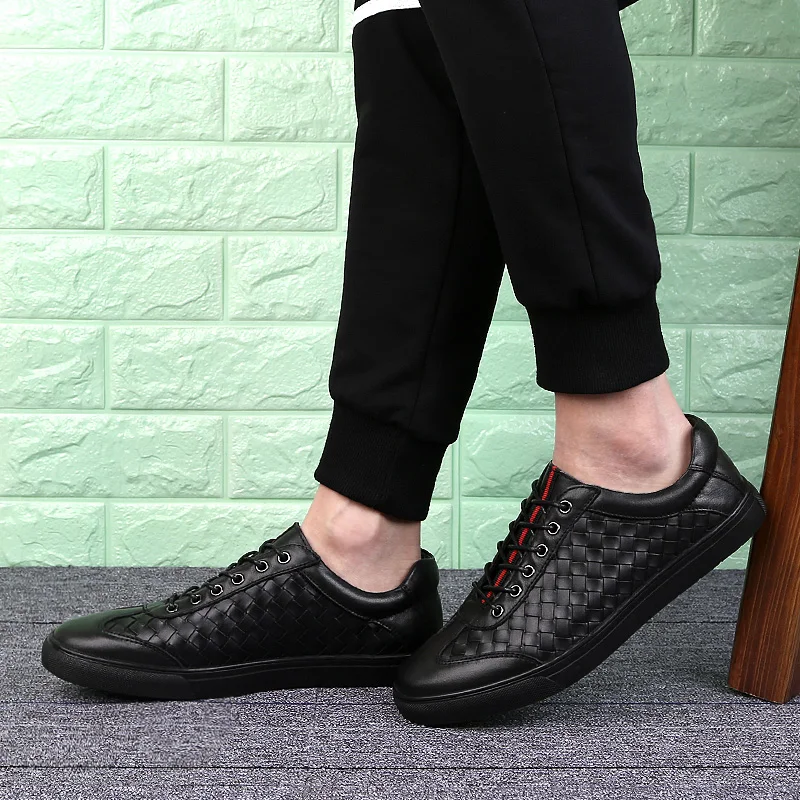Casuais Livre Acima Da Genuíno Ata Dos Couro De Ar Ao Alta Homens Black Moda Malha Sapatos Qualidade 4 Sapatas Respirável Primavera Tênis qUOwxgx