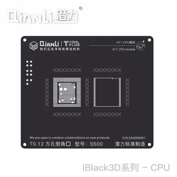 

QianLi CPU A12/A11/A10/A9/A8/A7 RAM 2D/3D Reballing Black Stencil Plant Tin Net For iPhone XS/XR/X/8 Plus/8/7/6S/6s Plus/6/5s/11
