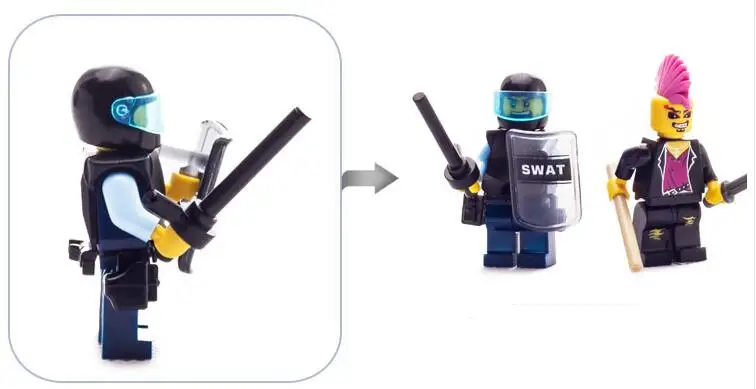 Новинка 1110 playmobil 185 шт Полицейский спецназ строительные блоки город детские