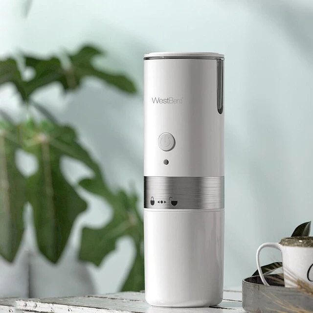 White Astrryfarion Coffee Maker Portable Home Car Travel Fully Automatic USB Capsule Coffee Machine Cup