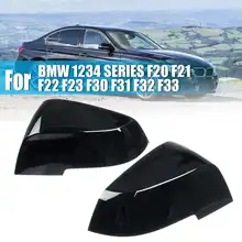 1 пара черный глянец двери Боковое Зеркало Обложки для BMW 1234 серии F20 F21 F22 F23 F30 F31 F32 F33