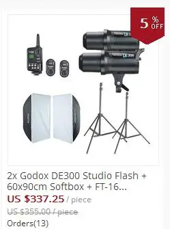 Godox 3X QS 600 Вт Профессиональные студийные вспышки Вспышка Комплект для свадебной моды