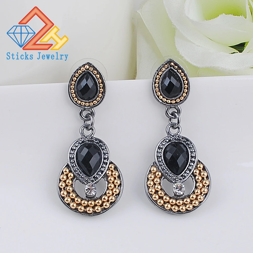 

New Arrival Fashion accessories vintage Charming Alloy Earrings Plating gun black