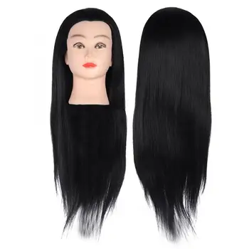 

Hairdressing Training Styling Practice Colors Wig Dummy Mannequin with Hair Salon Training