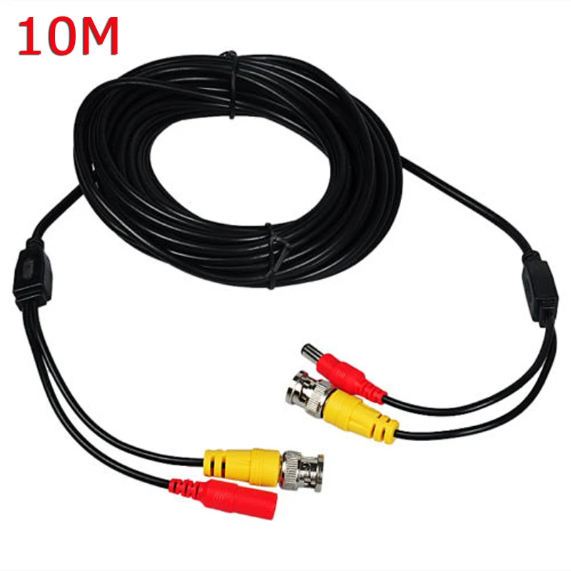 10M 32FT Video Power Cable CCD Security Camera BNC RCA CCTV DVR Wire