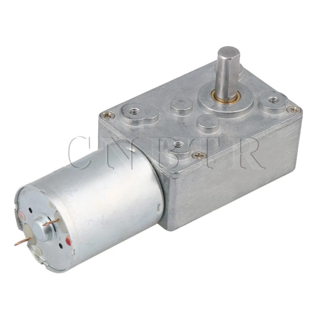 

CNBTR 12V 80R Low Speed 0.5G.CM DC Motor High Torque Turbo Worm 370 Geared Motor