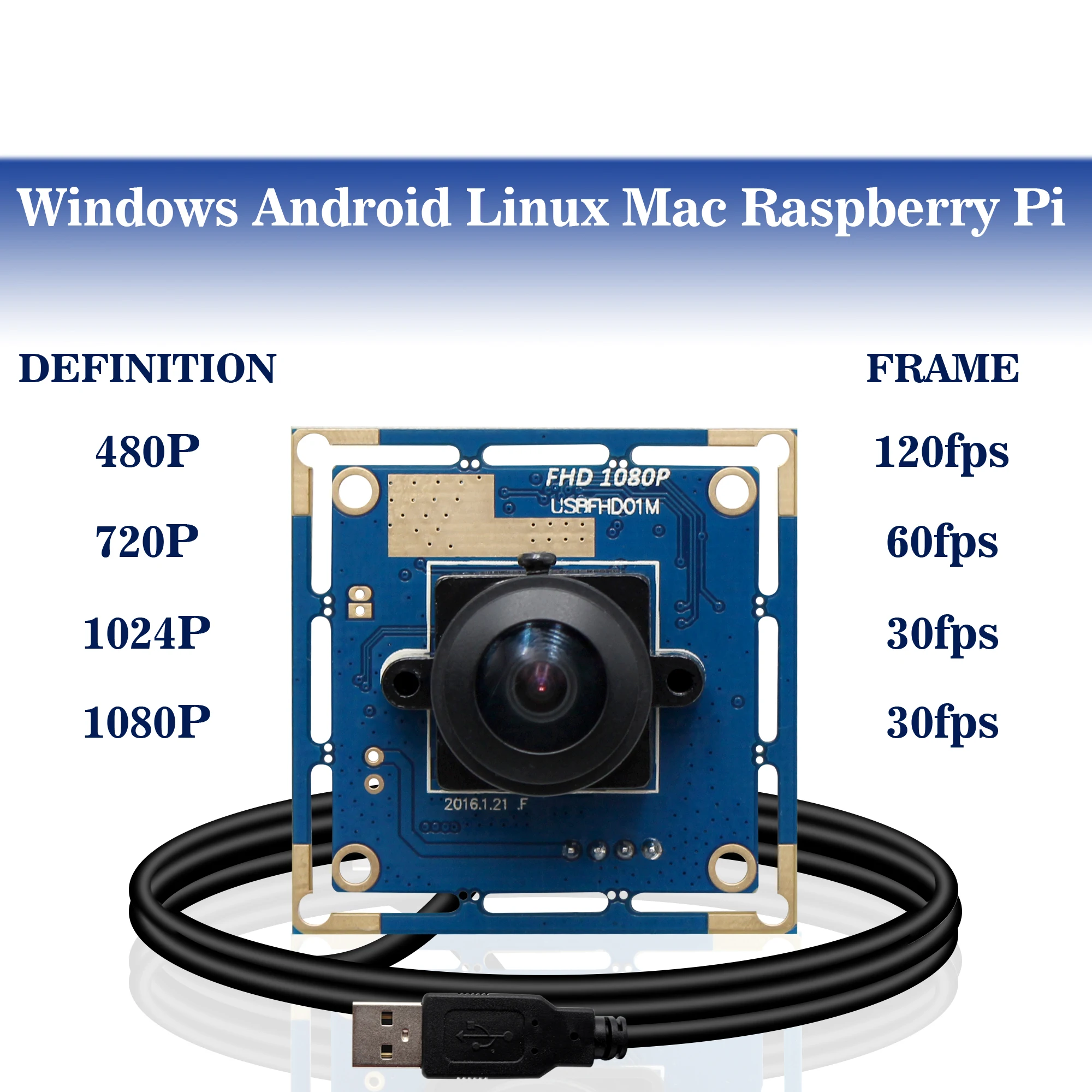 USB камера рыбий глаз ELP 2 0 МП omivison OV2710 180 градусов высокоскоростная MJPEG 30fps/60fps/120fps CMOS