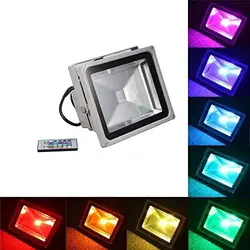 1 шт. Отражатели LED RGB Прожекторы 20 Вт 30 Вт 50 Вт потока Освещение IP65 открытый 85-265 В открытый Прожекторы + пульт дистанционного управления