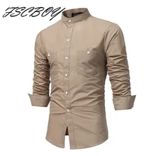 Хлопковые рубашки мужская летняя рубашка хаки деловая, общественная рубашка ультра тонкая Повседневная рубашка британская модная одежда