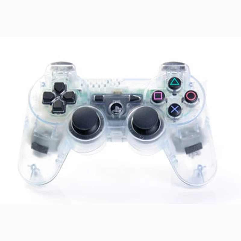 Wireless Bluetooth compatible Transparent Color Controller For Sony PlayStation Dualshock 3 PS3