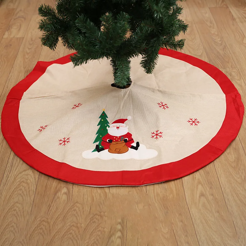 105*105 см, большой размер, высококлассная Рождественская елка, юбка, декоративная основа, покрытие для ног, новогоднее праздничное украшение для семьи E