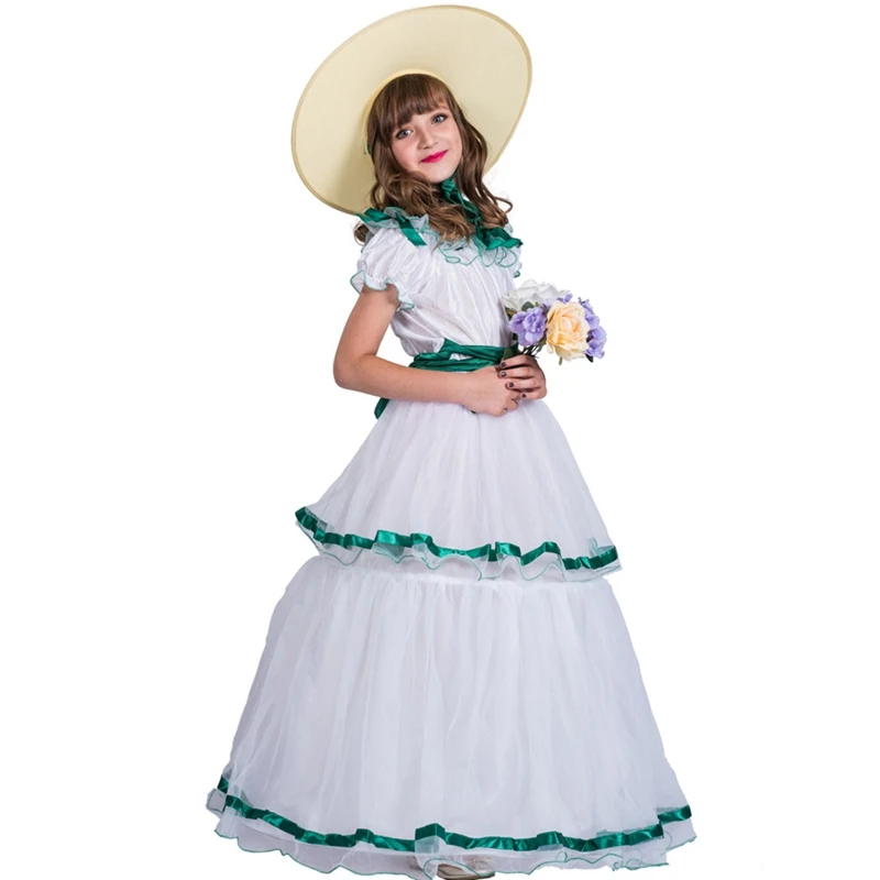 Элегантный детский многослойный костюм с рюшами для девочек Southern Belle|Костюмы