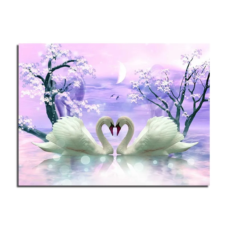 Алмазная вышивка диамонд паинтинг. Павлины сказочные. Картина 2 лебедя. Алмазная мозаика 30х40. Алмазная мозаика 5d lt0322.