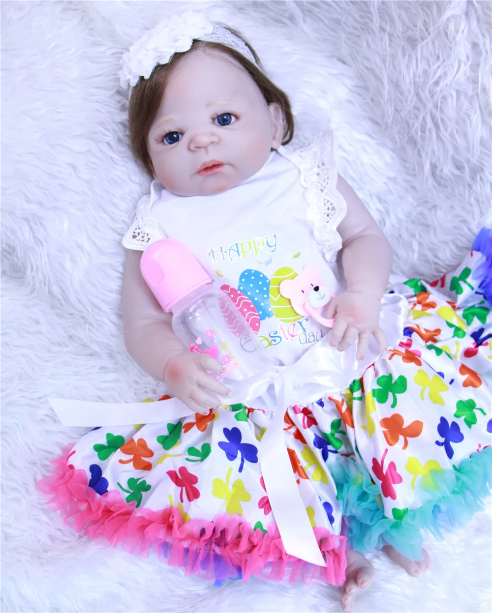 Bebes Reborn реалистичный полный Силиконовый Reborn Baby Menina Alive 23 ''Малыш Bonecas девочка принцесса Дети Кукла Подарочный набор игрушек для девочек