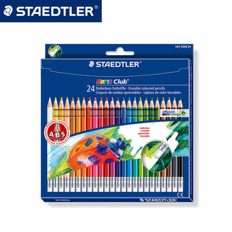 Набор цветных карандашей STAEDTLER 144 50NC24 24 + резиновый набор для детей цветные