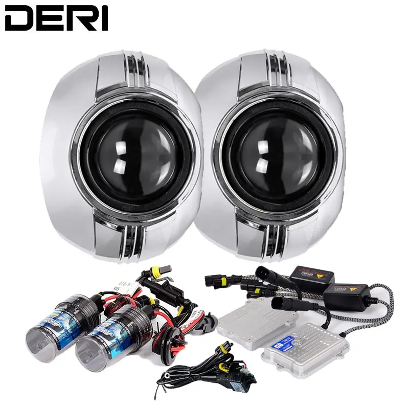 2.5 inch HID Bi xenon Projector Lens Kit 55W AC Fast Start Ballast H1