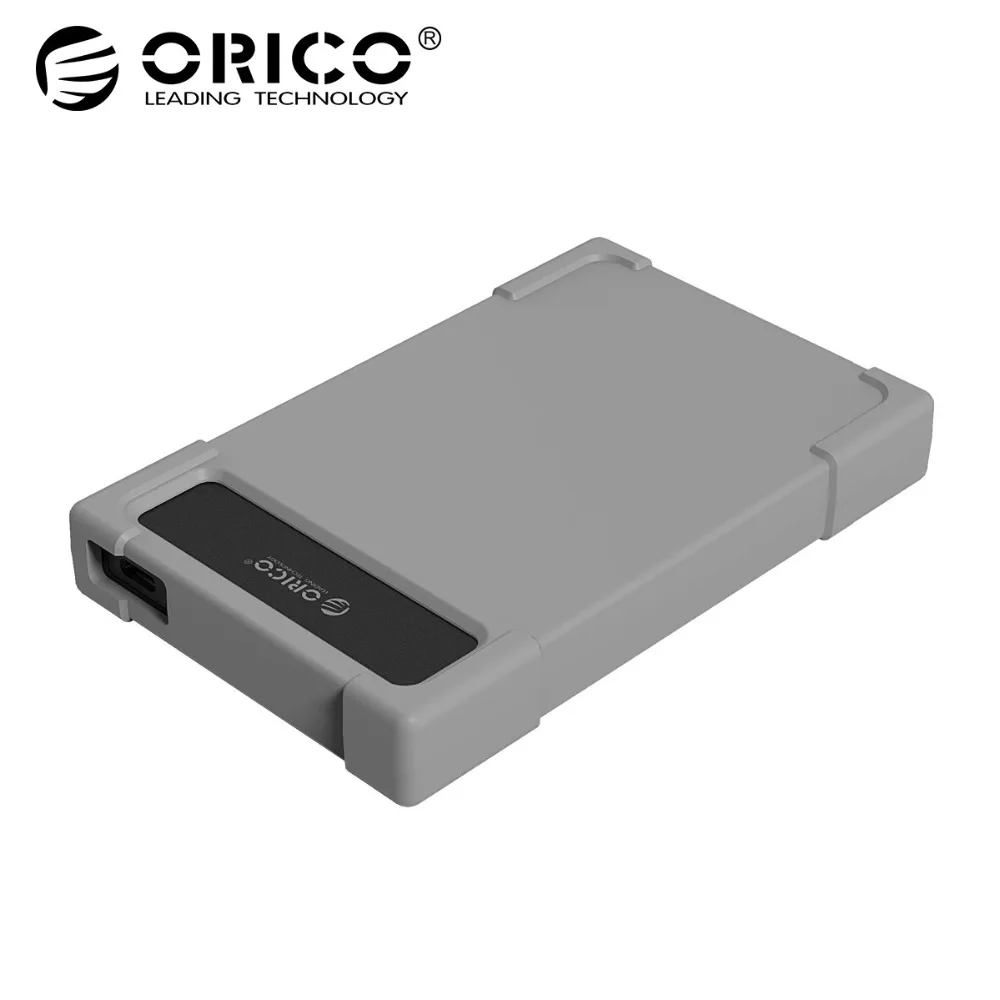 

ORICO 2.5 Inch HDD case Type C to Sata Hard Drive Enclosure Adapter with Silicone Case Tool Free External HDD Box